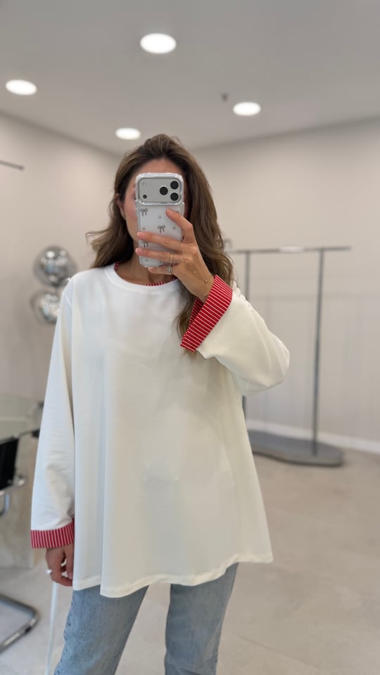 EKRU 3521 GARNİLİ SWEAT 