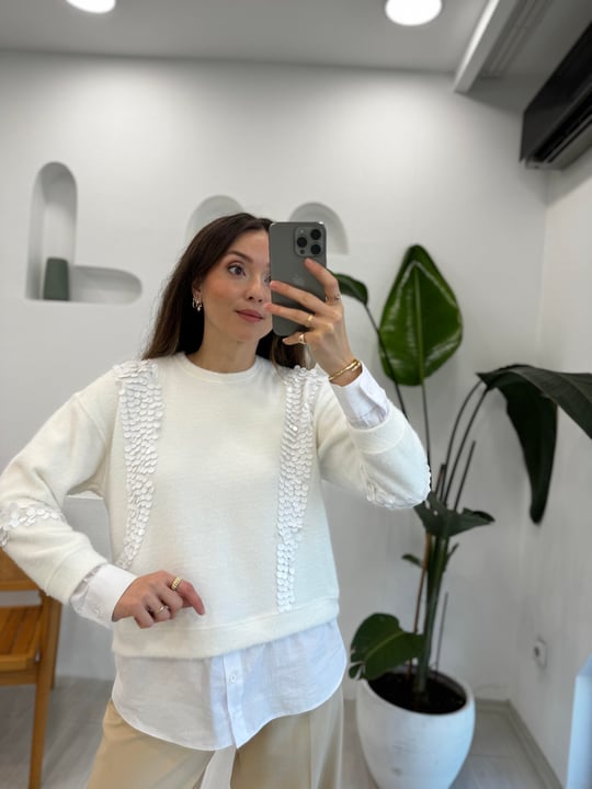EKRU 4653 PULLU GÖMLEK