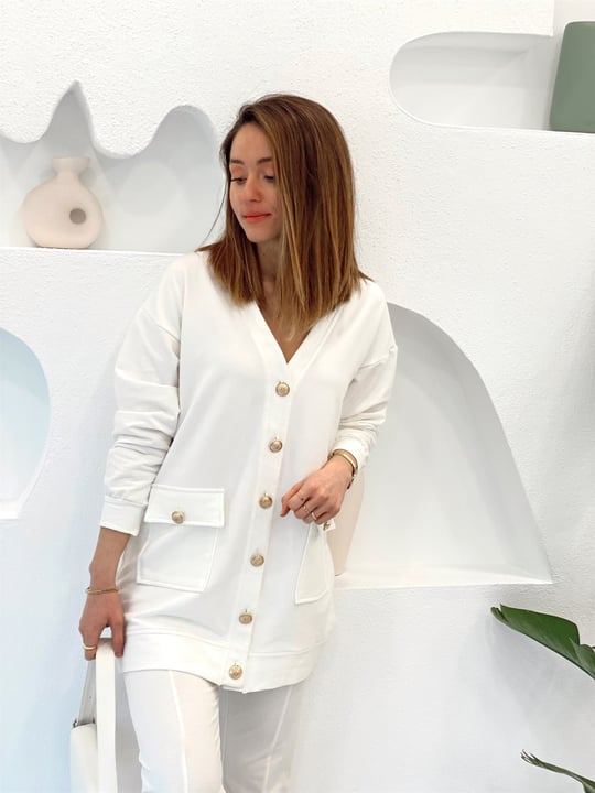 EKRU BLAZER CEKET PANTOLON TAKIM