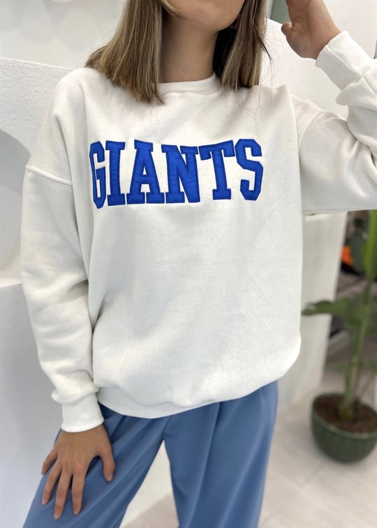 EKRU GIANTS YAZILI SWEAT