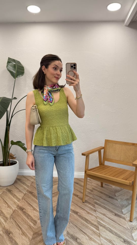 FISTIK YEŞİL 20984 DANTEL TOP 