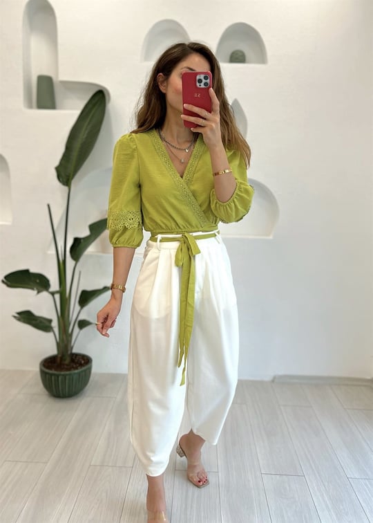 FISTIK YEŞİL BLUZ