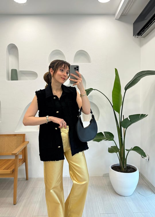 GOLD 1047 METALİK PANTOLON