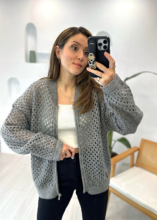 GRİ 60193 AJURLU HIRKA