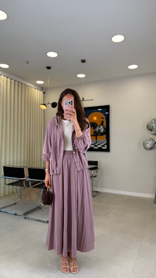 GÜL KURUSU 7495 KESİK DETAY ETEK TAKIM