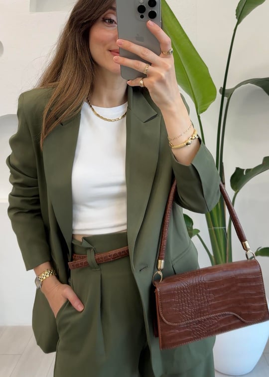 HAKİ 0873 OVERSİZE BLAZER CEKET