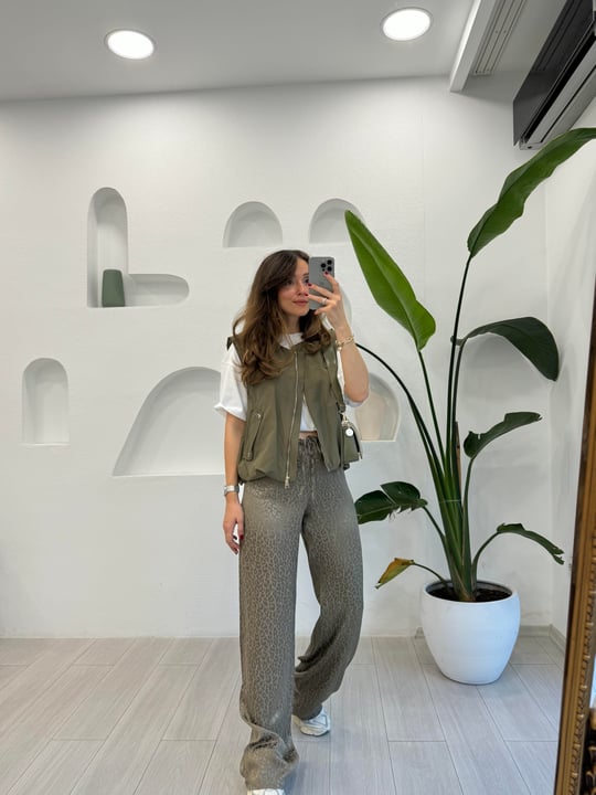 HAKİ 1635 JAKARLI PANTOLON