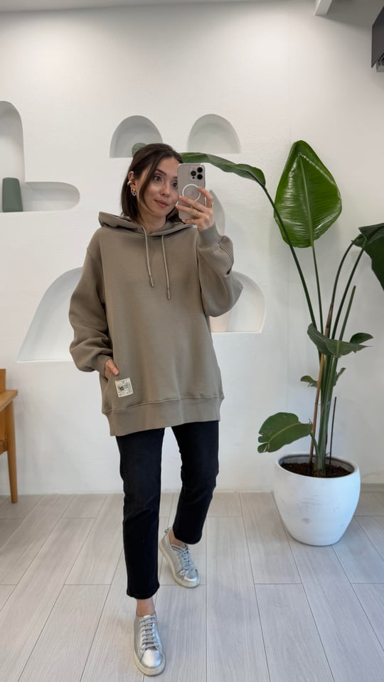 HAKİ 3105 KAPÜŞONLU SWEATSHİRT