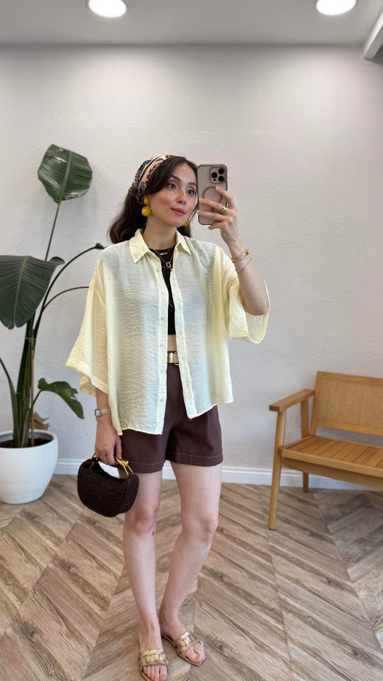 KAHVE 0457 KEMERLİ ŞORT
