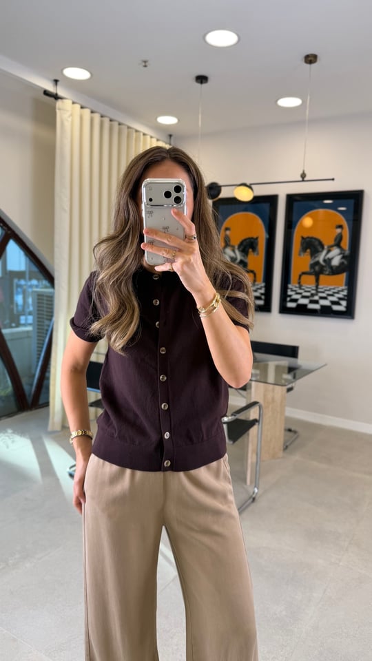 KAHVE 1019 KISA KOL TRİKO HIRKA