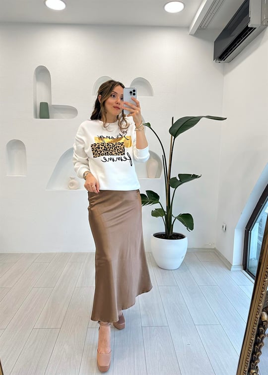 KAHVE 1077 UZUN SATEN ETEK 