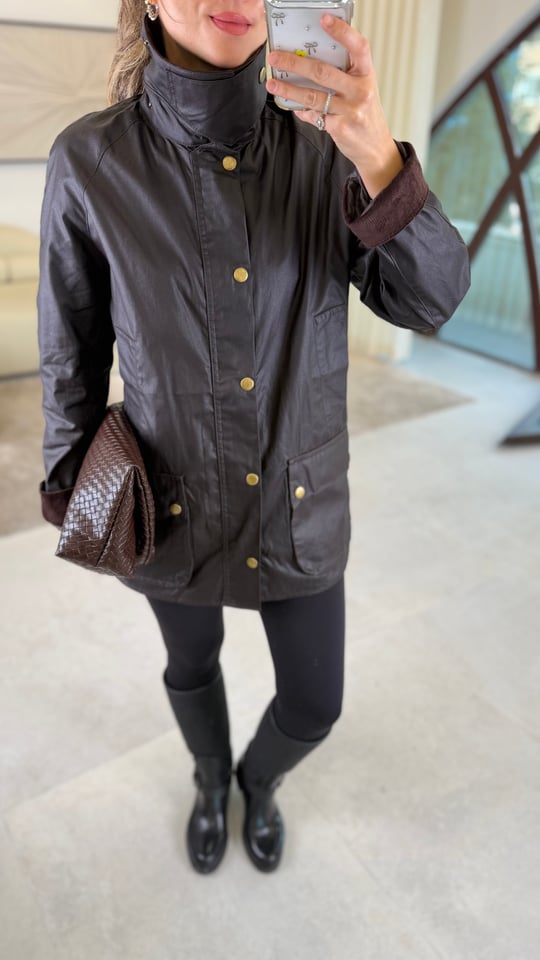KAHVE 2564 KLASİK BARBOUR CEKET