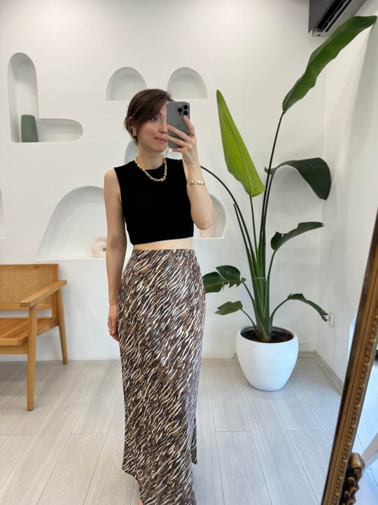 KAHVE 31866 DESENLİ ETEK 