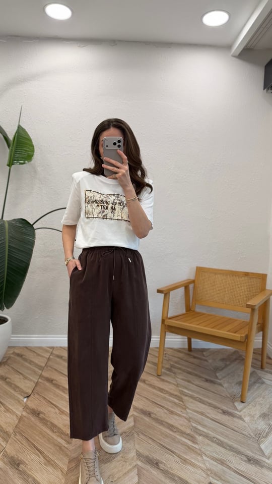 KAHVE 6207 KONİK PANTOLON 