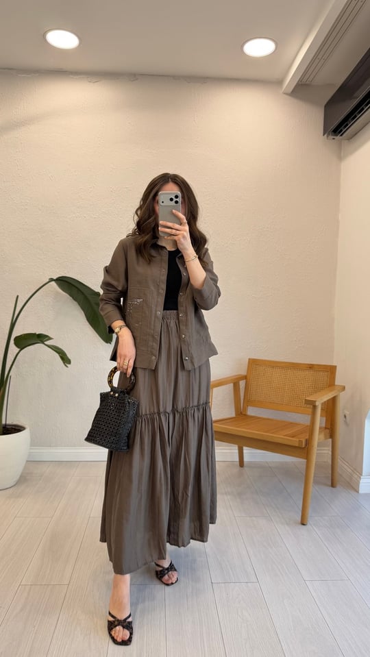 KAHVE 6907 ETEĞİ KIRAŞLI TAKIM 