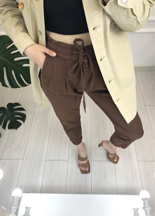 KAHVERENGİ GABARDİN PANTOLON