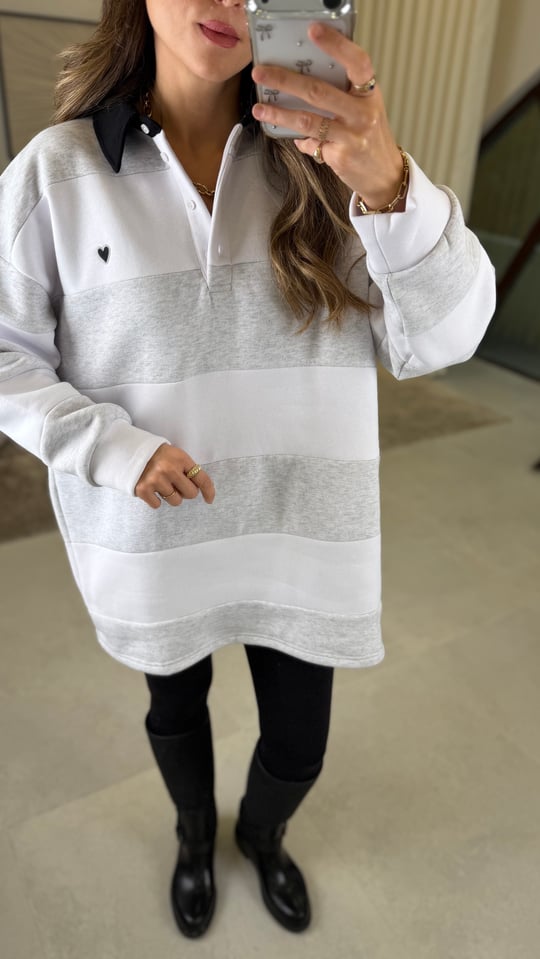 KARMELANJ 3534 ÇİZGİLİ SWEAT 