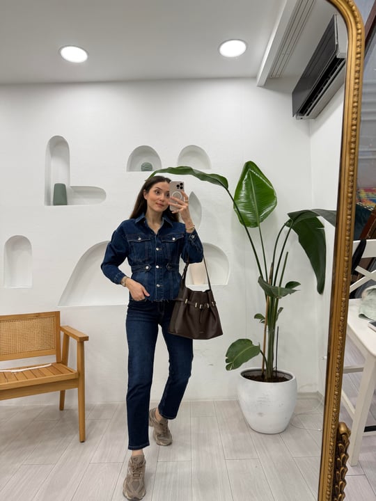 KOYU MAVİ 0015 MOM LİKRALI JEAN 