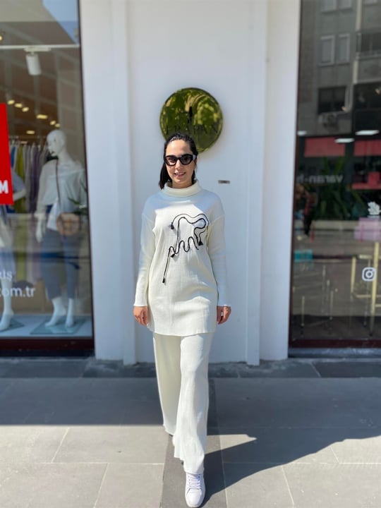 KREM 4914 TRİKO PANTOLON TAKIM 