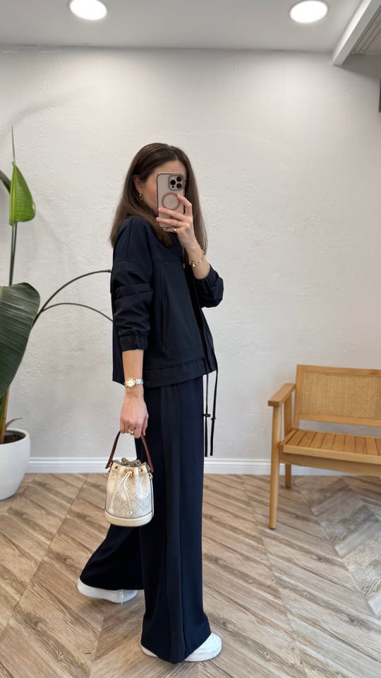 LACİVERT 012 PARAŞÜT DETAY TAKIM 