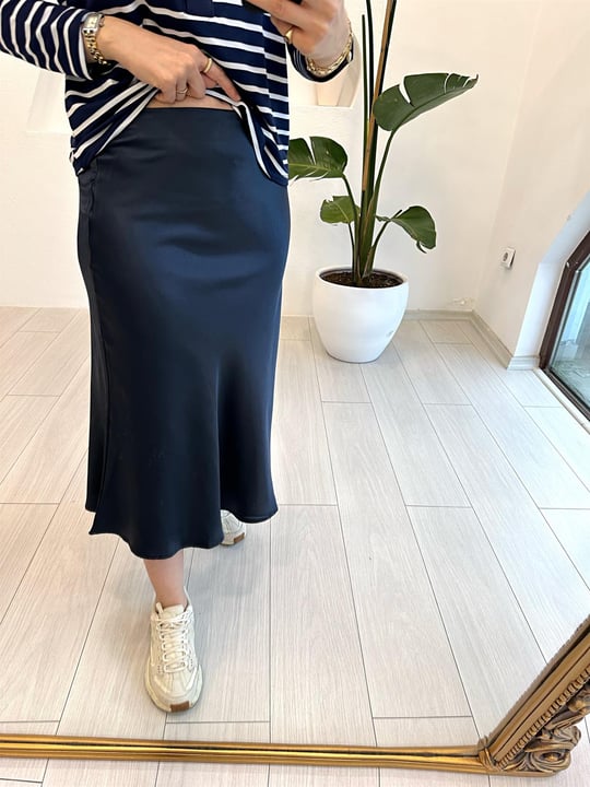 LACİVERT 0470 SATEN ETEK