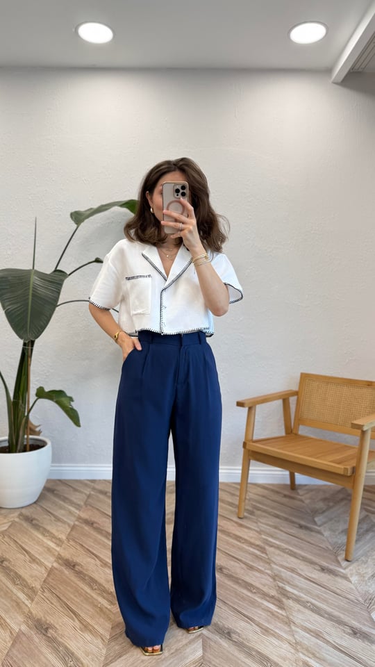 LACİVERT 0827 BOL PAÇA PANTOLON