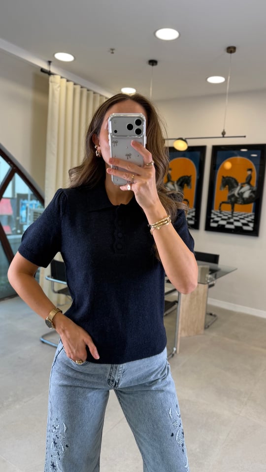 LACİVERT 1092 POLO YAKA KAZAK 