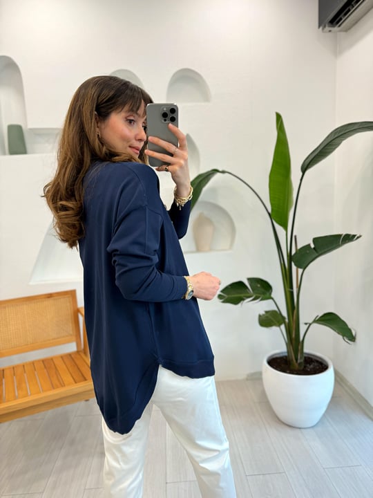 LACİVERT 4284 BLUZ