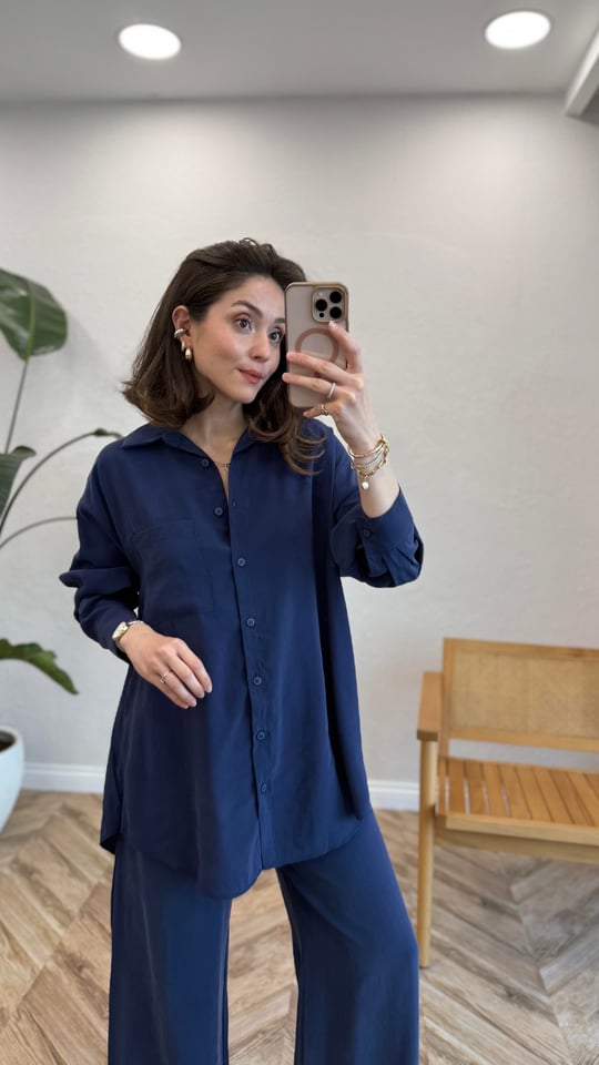 LACİVERT 4331 GÖMLEK TAKIM