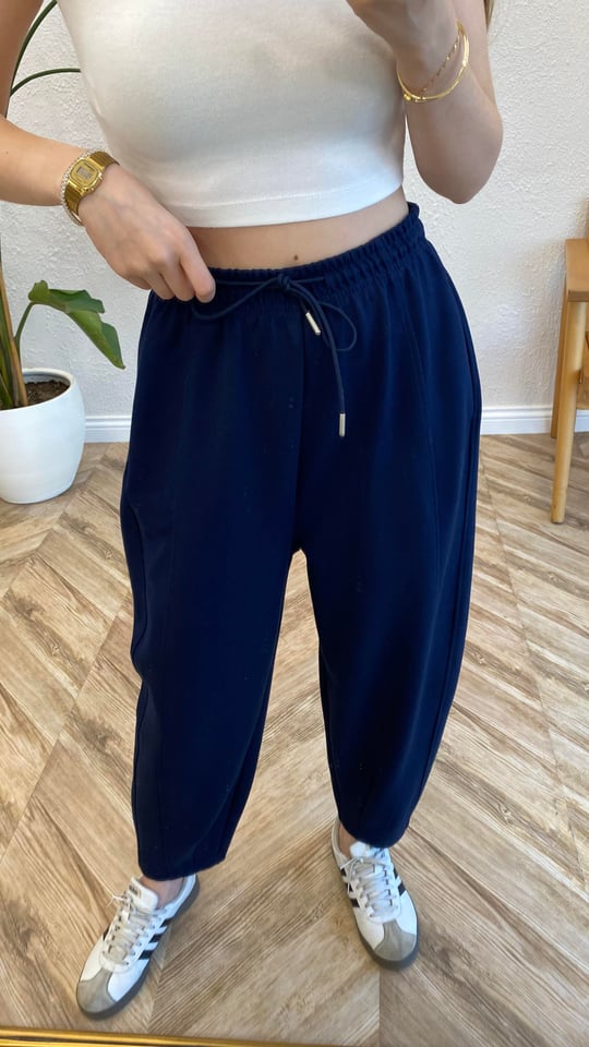 LACİVERT 4492 KESİK DETAY PANTOLON