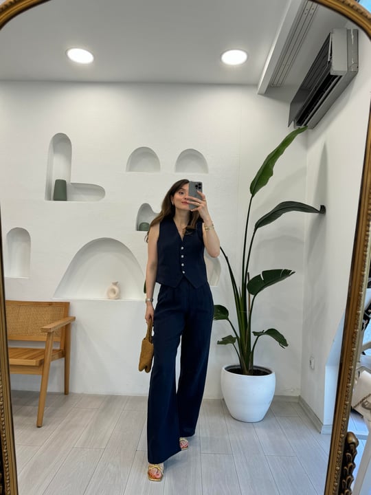 LACİVERT 7156 YELEK PANTOLON TAKIM 