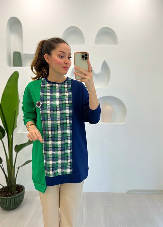 LACİVERT-BENETTON CHANEL GARNİ SWEAT 