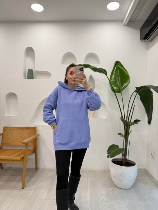 LİLA 32109 KAPÜŞONLU SWEATSHİRT