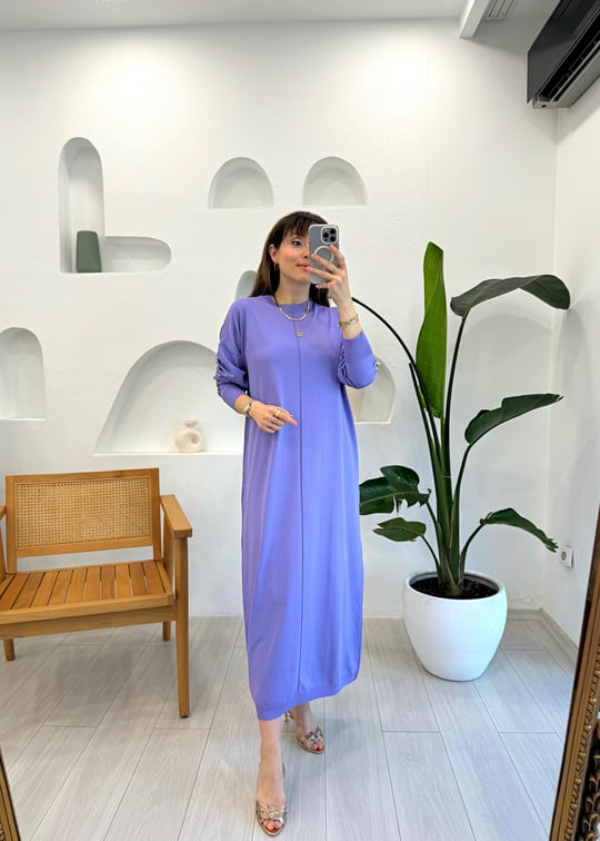 LİLA 404748 TRİKO ELBİSE