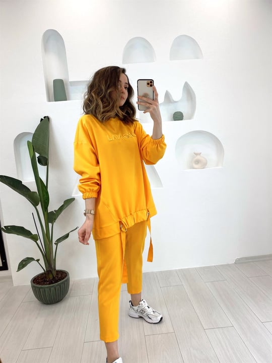 MANGO NAKIŞLI ETEK UCU DETAYLI TAKIM