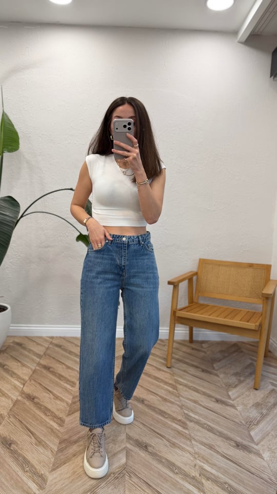 MAVİ 2040 TAŞLANMIŞ JEAN 