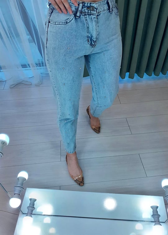 MAVİ 7162 TAŞLI JEAN