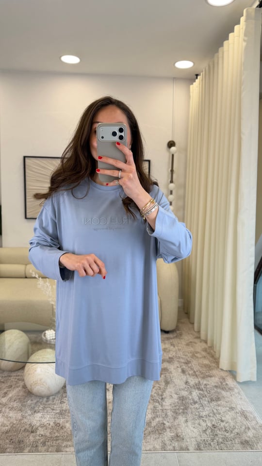 MAVİ 7523 BASKILI SWEATSHİRT 