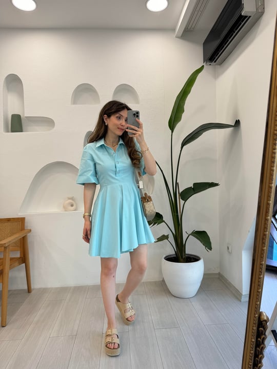 MİNT 12188 GÖMLEK ELBİSE