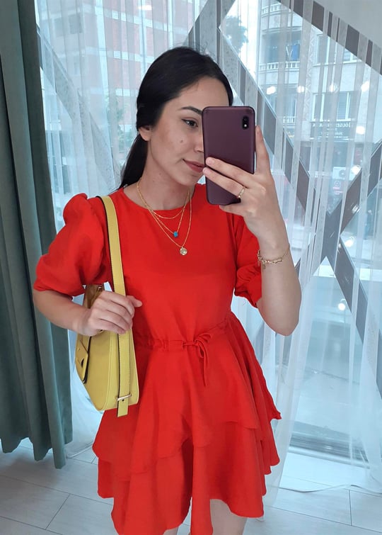 ORANGE 1182 BÜZGÜLÜ ELBİSE