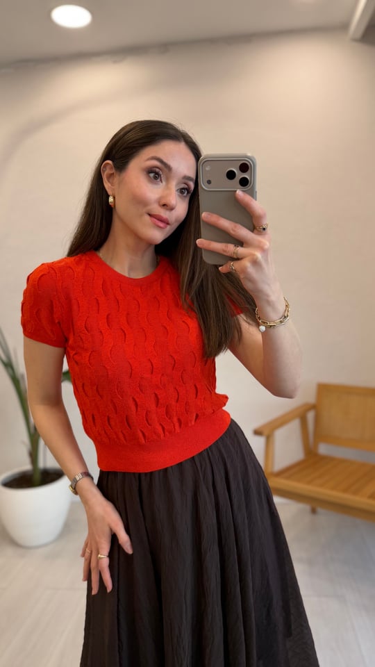 ORANJ 0788 TRİKO BLUZ 