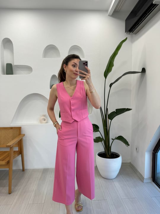 PEMBE 1365 YÜKSEK BEL PANTOLON 