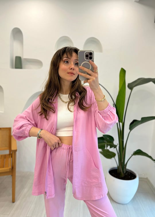 PEMBE 31887 PANTONLU TAKIM