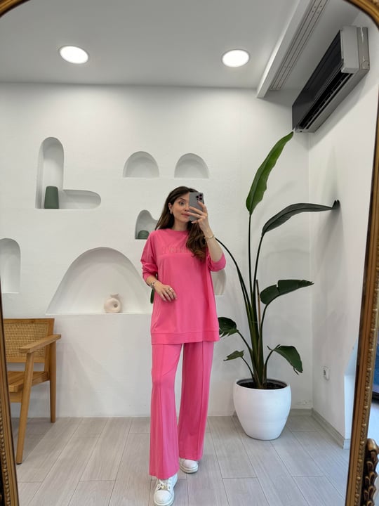 PEMBE 32960 SİM DETAY NAKIŞLI TAKIM 