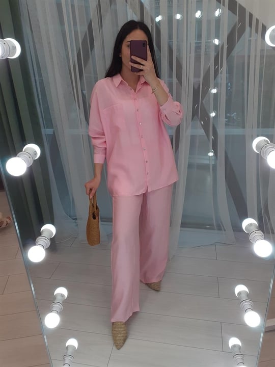 PEMBE 3346 GÖMLEK