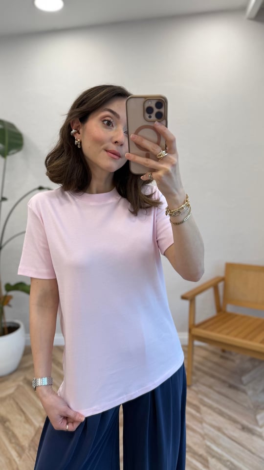 PEMBE 4625 BASİC TİŞÖRT 