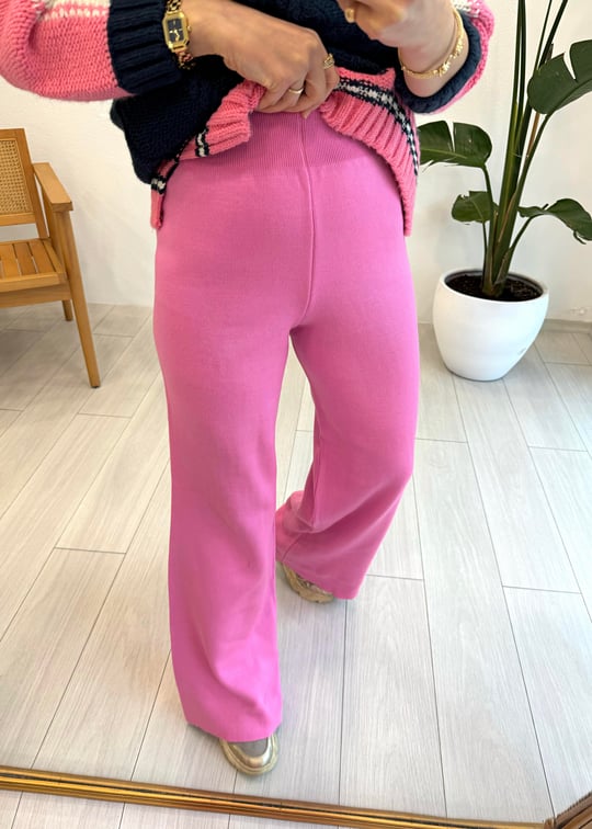 PEMBE 5254 TRİKO PANTOLON