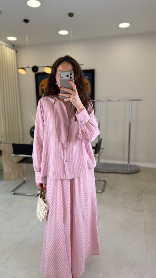 PEMBE 7280 ÇİZGİLİ TAKIM 