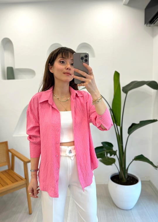 PEMBE 7480 GÖMLEK 
