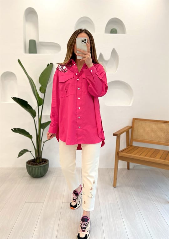 PEMBE JEWEL GÖMLEK